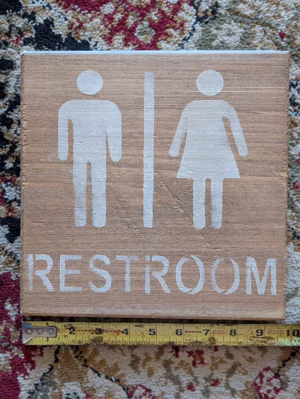 Rustic Restroom Sign - Home Bath Decor